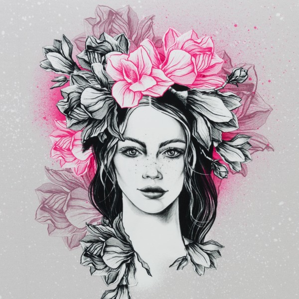 75cm French Terry-Panel kollektion "Miss Magnolia" by Thorsten Berger