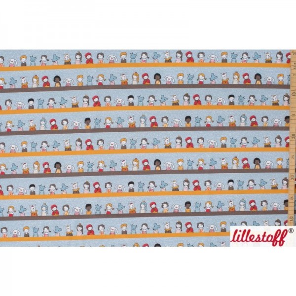 BIO-French Terry "Girls and friends - buntpastell" by Susalabim