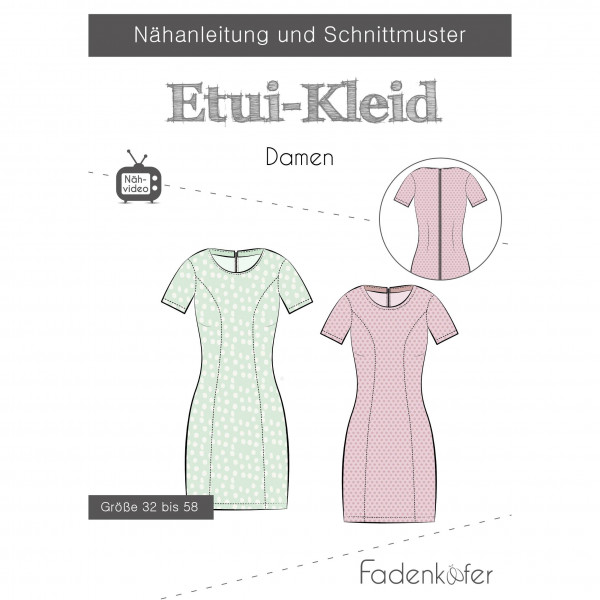 Papierschnittmuster "Etui-Kleid" Damen Gr. 32 - 58