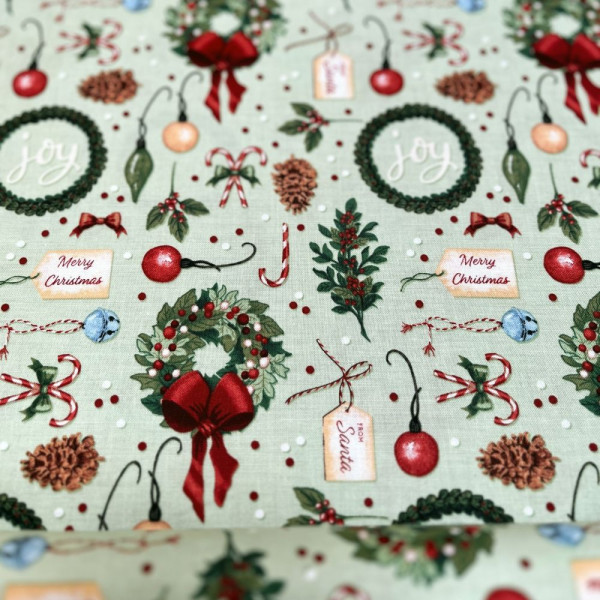 Bomuld "Christmas Village" fra studioE fabrics