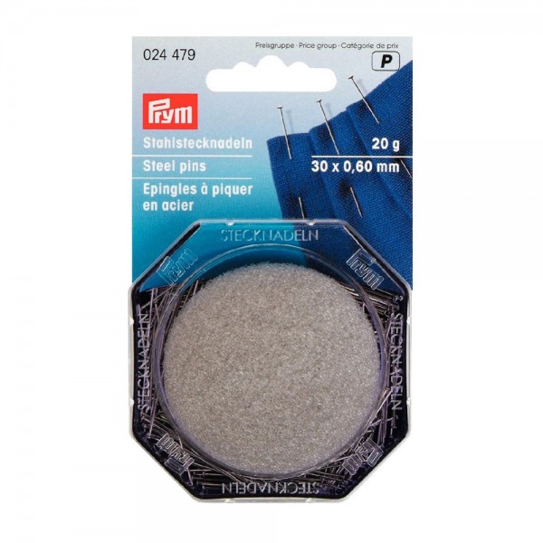 20g Prym Knappenåle med pude 30 x 0,60 mm