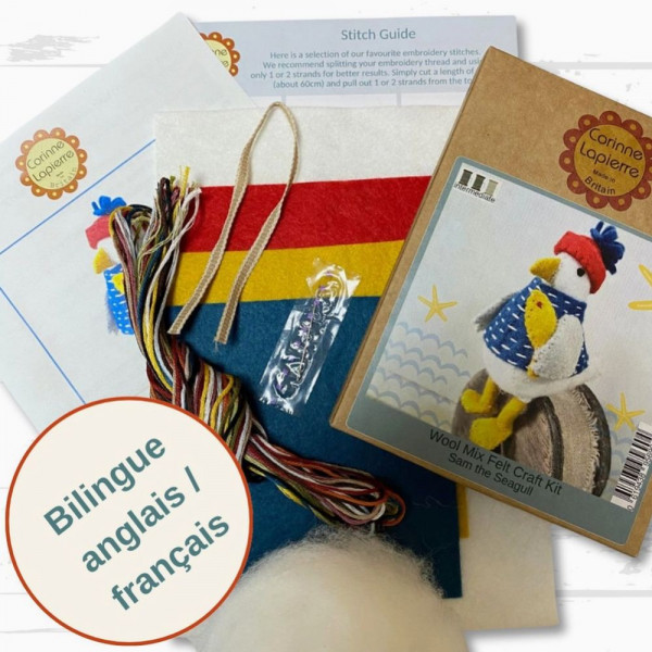 Craftkit "Sam the Seagull" fra Corinne Lapierre