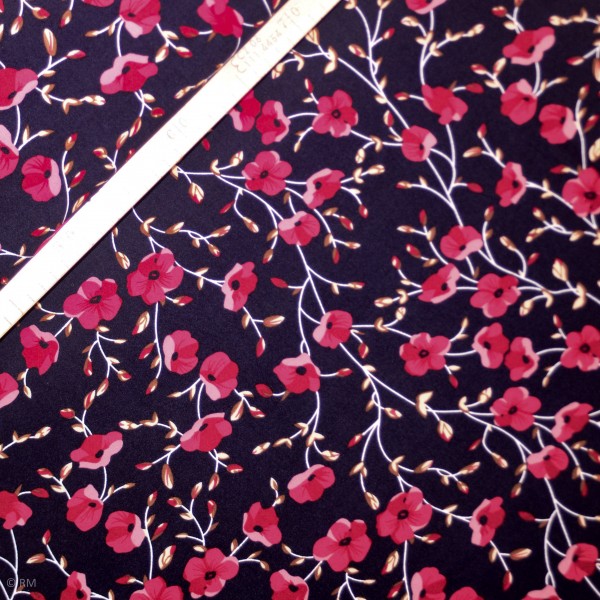 Velour-Jersey med valmuer