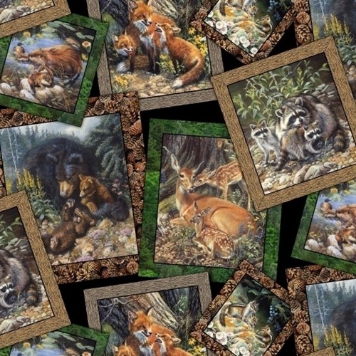 Bomuld "Woodland families - Family Photos" by...