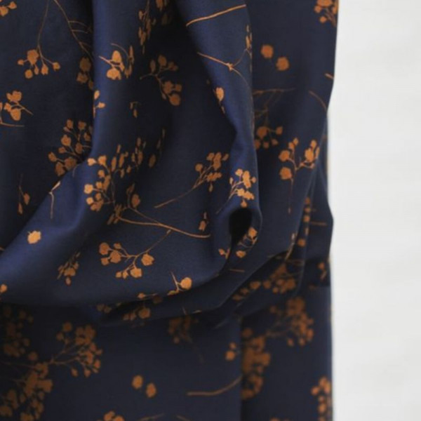 Viskose "Stalks indigo night" von mind the MAKER