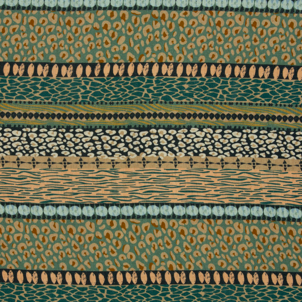 Blanding af viscose og hør "Wild stripes" soft