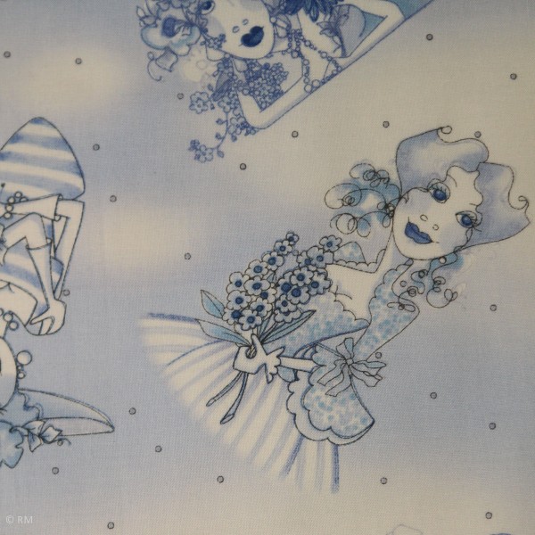 Bomuld “Flora Bleu - Ladies“ by Loralie