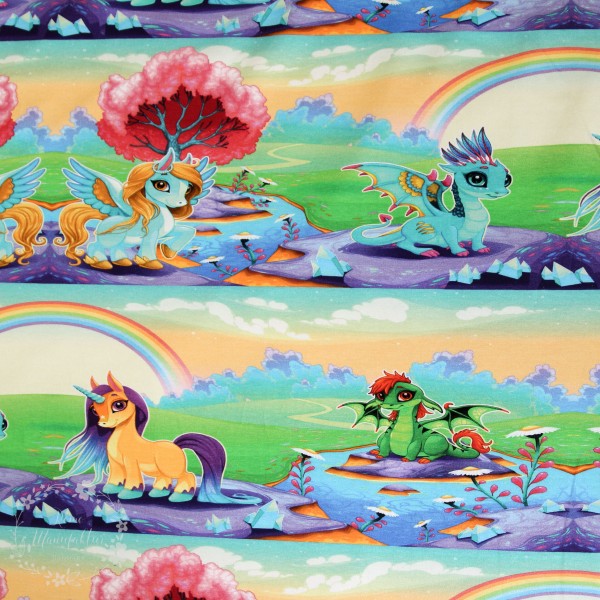 Bomuldsjersey "Dream, little Pony"