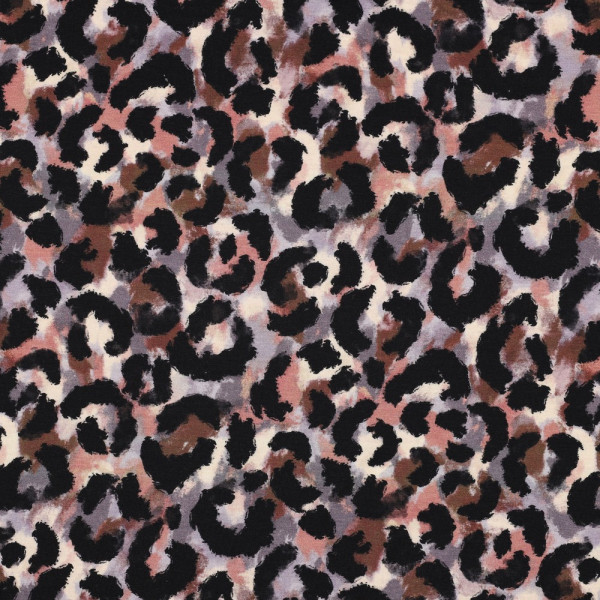 Bomuldsjersey “Animal Skin" Lavender