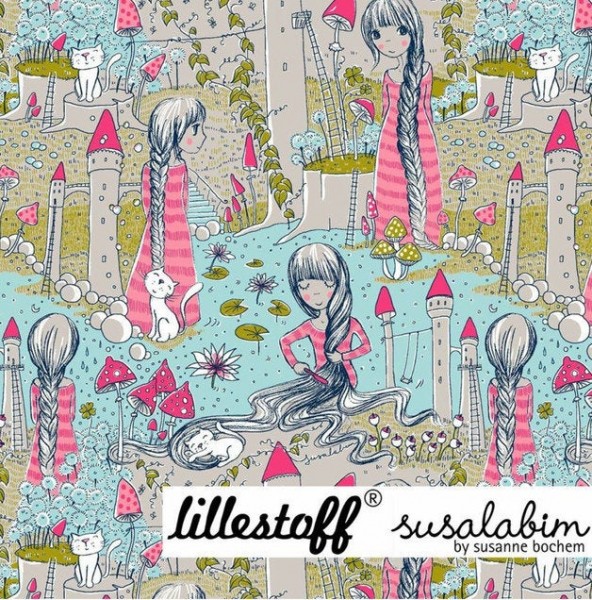 BIO-Bomuldsjersey "Rapunzel" by Susalabim (nyt design)