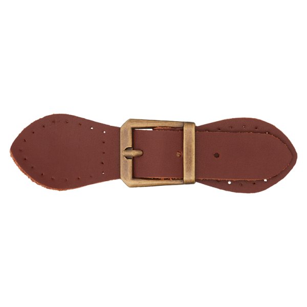 Læder-Lukning (11 cm) brun