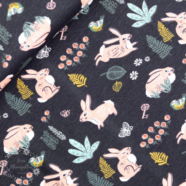 BIO-Interlock-Bomuldsjersey “Hidden Garden“ fra Birch Fabrics