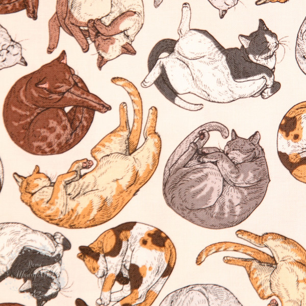 Bomuld "Cat Tales - Cat Nap" by Rachel Hauer