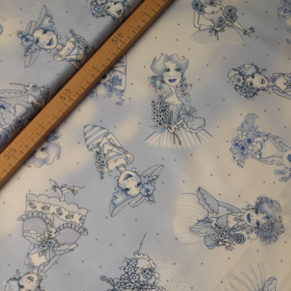 Bomuld “Flora Bleu - Ladies“ by Loralie