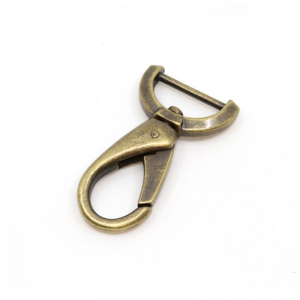 Karabinerhaken 25 mm messing