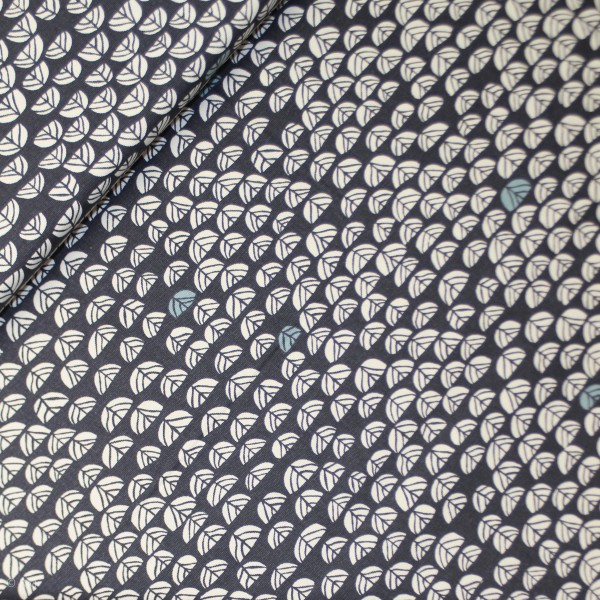 BIO-Canvas “Hidden Garden blå" fra Birch Fabrics