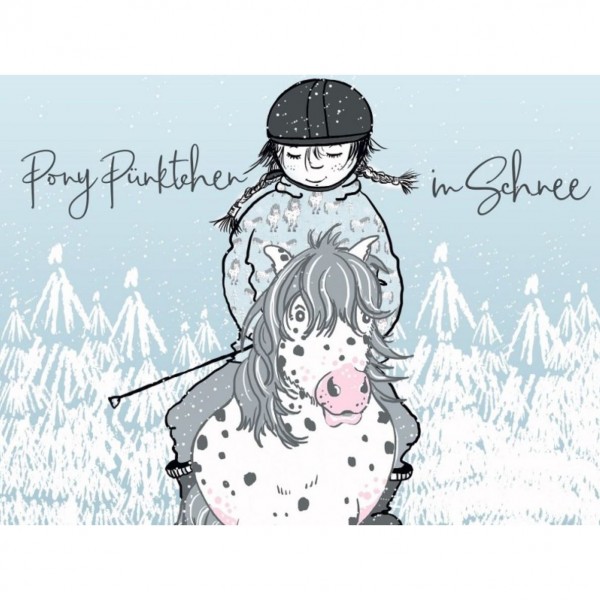 BIO-French Terry "Pony Pünktchen im Schnee" by Tante Gisi