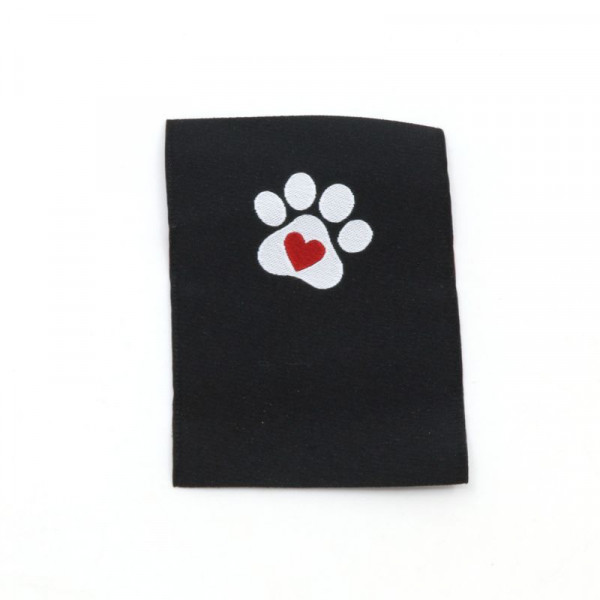 Vævet etiket "Pote" 50 x 70 mm