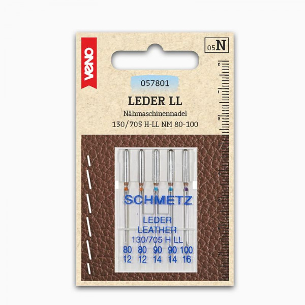 5 Leder Nähmaschinennadeln Stärke 80 - 100