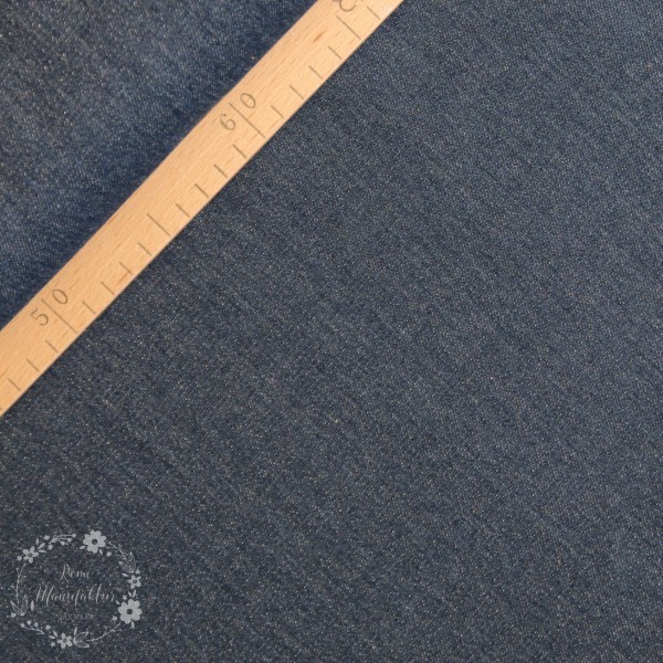 Denim med gltter (sølv)
