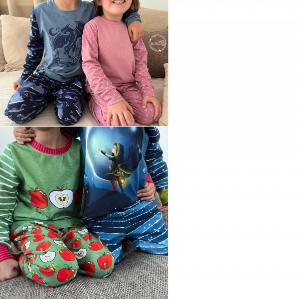 Snitmønster Pyjama "Schlafanzug" Børn str 74 - 164