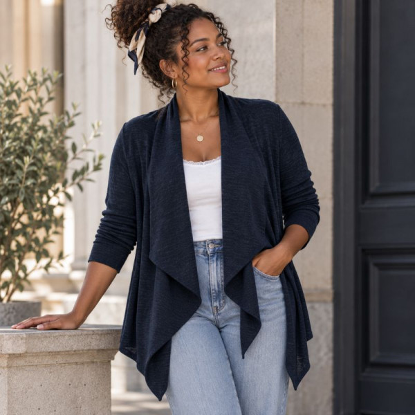 Merino-Strick blau von Light & Lush
