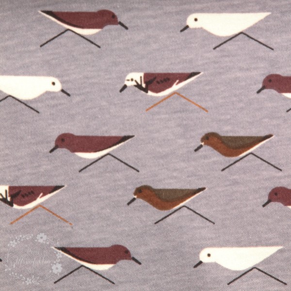 BIO-Interlock-Bomuldsjersey “Charley Harper Maritime Knits“ fra Birch Fabrics