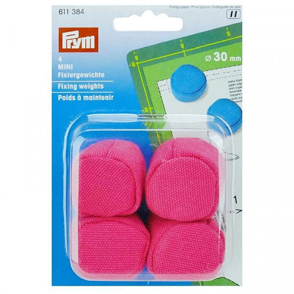 4 Mini Fixieergewicht 30 mm pink