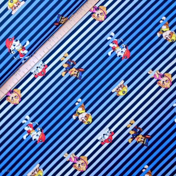 Bomuldsjersey “Paw Patrol“ med striber blå
