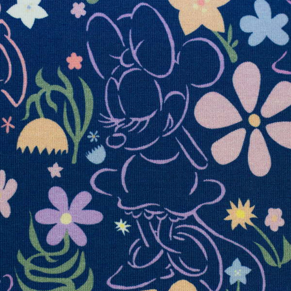 Bomuldsjersey Disney "Daisy og Minnie" blå