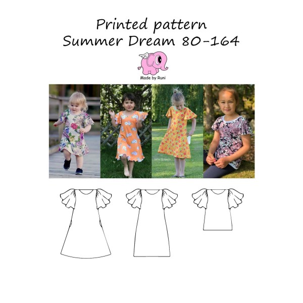 Snitmønster til børn "Summer Dream Dress" str 80 - 164
