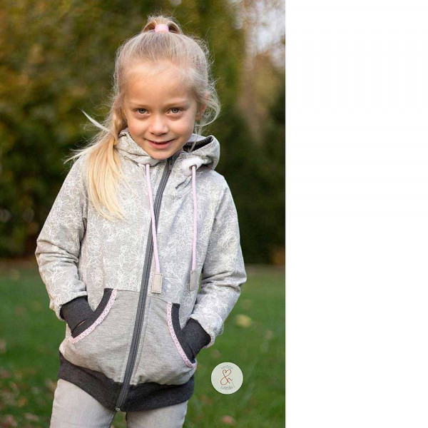 Snitmønster Jakke “Sweatjacke“ Kids str 74 - 164