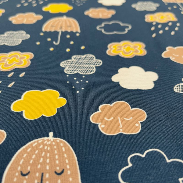 Bomuldsjersy "Regnvejrsdage"