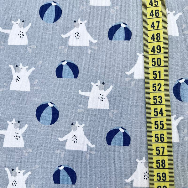 Baumwolljersey "Im Sommer" Bär