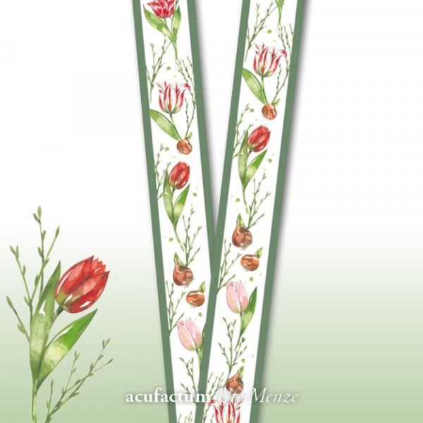 16 mm Webband "Tulpenzeit" von acufaktum