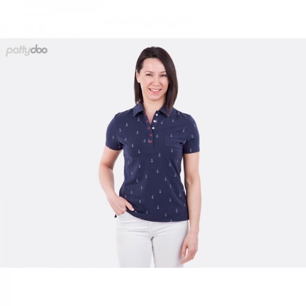 Snitmønster Dame-Polo-Shirt "Leslie" str 32 - 54 by pattydoo