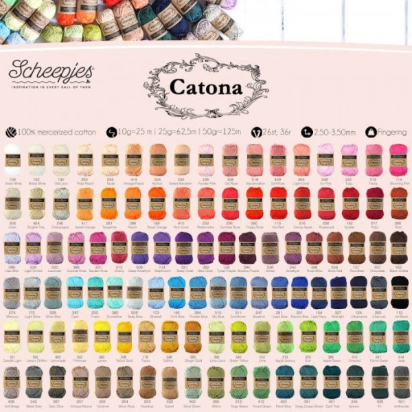 Scheepjes "Catona Colour Pack" 109 x 10g