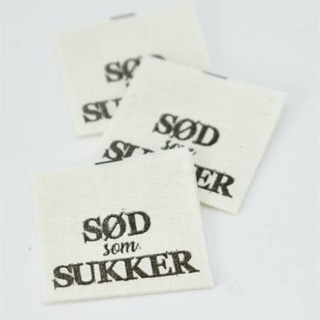 Vaskeanvisning "Sød som sukker" 30 x 60 mm...