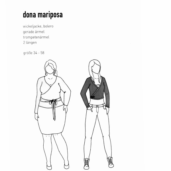 Snitmønster Dame-Jakke "Dona Mariposa" str 34 - 58