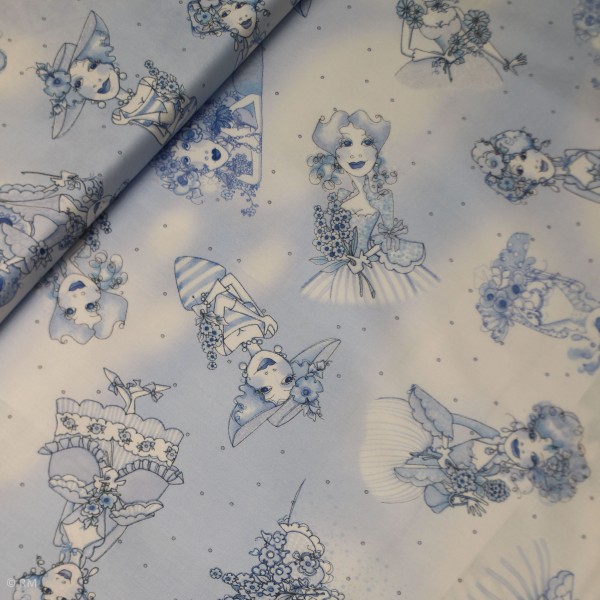 Bomuld “Flora Bleu - Ladies“ by Loralie
