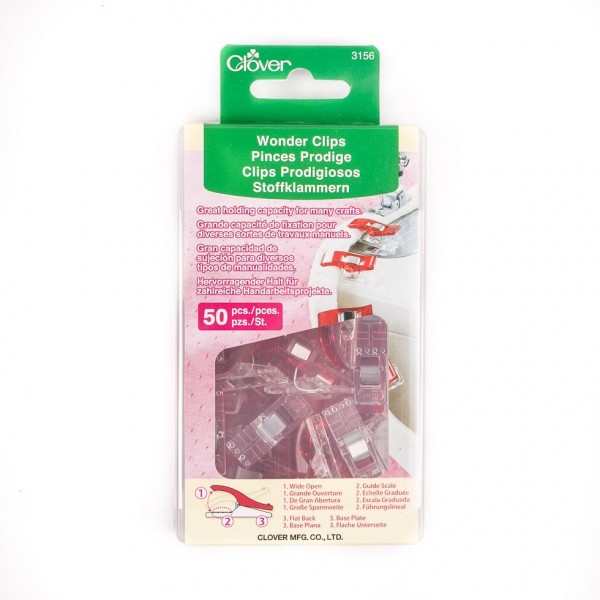 50 stk Clover Wonder Clips rød