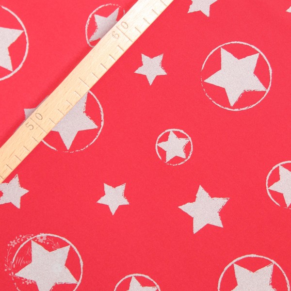 Nano-Softshell rød med stjerner