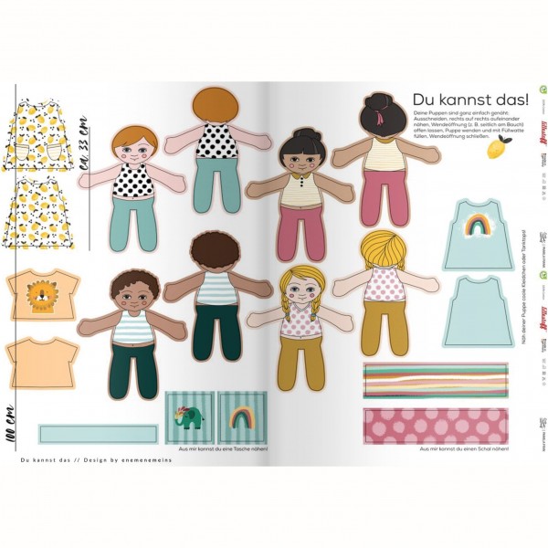 100 cm Bomulds-Panel "Du kannst das" Dukke