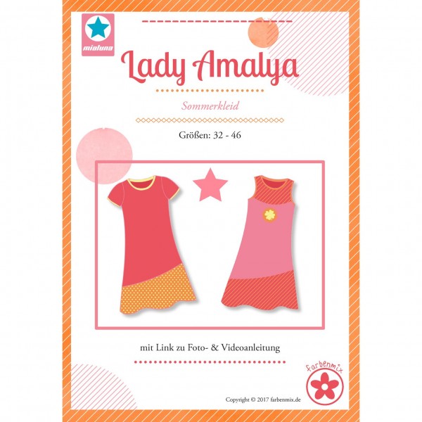 Snitmønster Milauna Kjole “Lady Amalya“ str 32 - 46