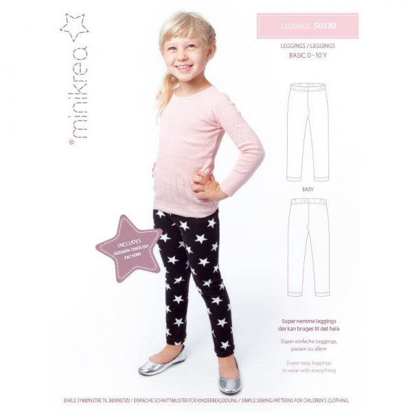 MiniKrea Snitmønster 50330 "Leggings" str 0 – 10 Y