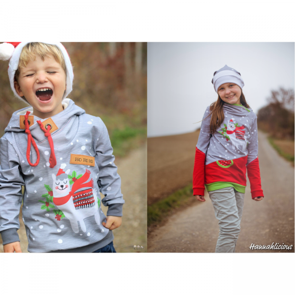 80 cm BIO-French Terry “Franz feiert Weihnachten“