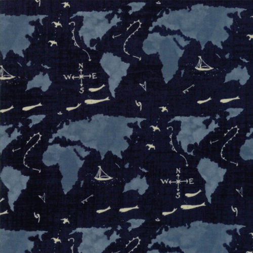 Bomuld “Weather Permitting“ World Stormy Blue