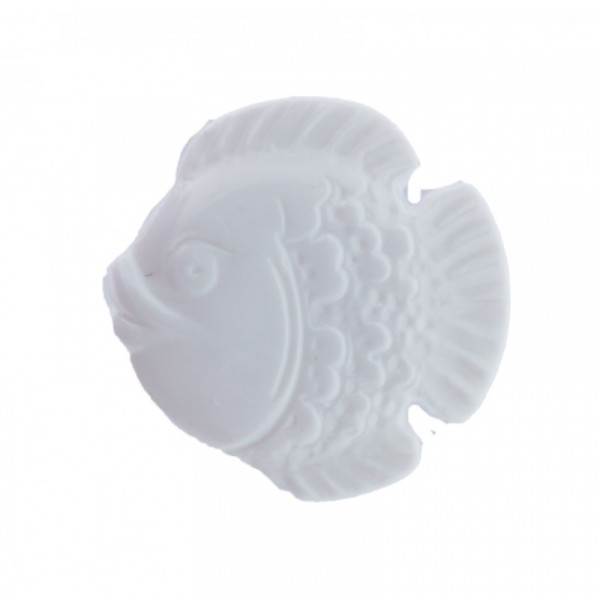 Øjeknap "Fisk" hvid