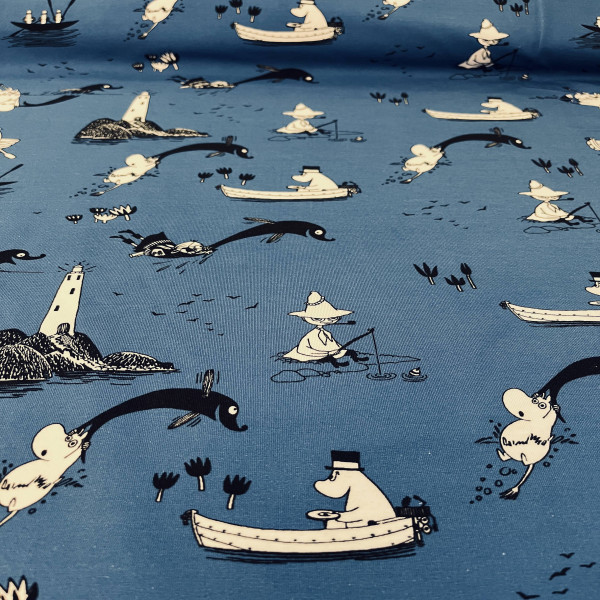 Bomuldsjersey "Moomin" blå
