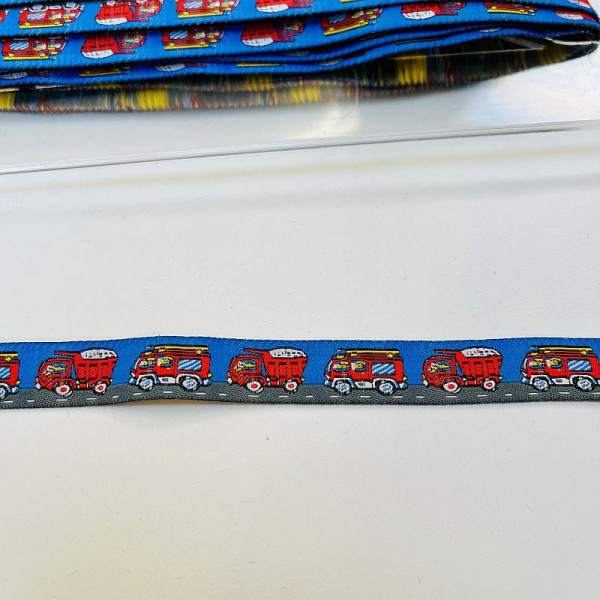 15mm Webband “Feuerwehr und Kipplaster"